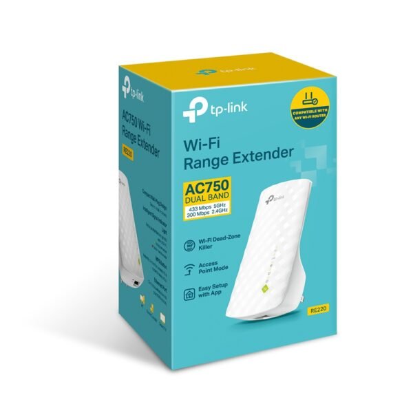 مقوي اشارة TP-Link AC750 WiFi Range Extender RE220‎