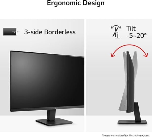 ⁦شاشة ال جي LG 27MR400-B  فل اتش دي 27 بوصة, 100 هيرتز, 5ملي, دقة العرض IPS, أسود⁩ - الصورة ⁦2⁩